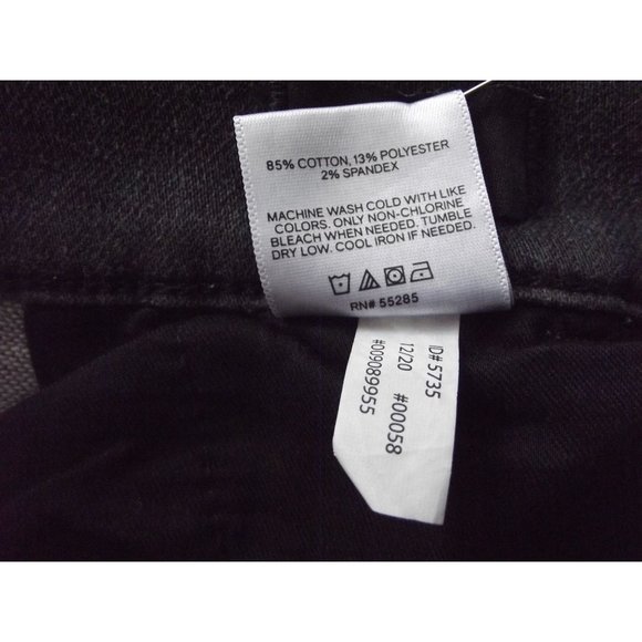 Express Jogger Size 6 Super High Rise Knit Denim Pants Black/Gray Elastic Waist - Picture 11 of 12